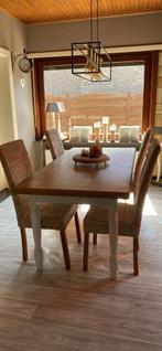 Tafel + 4 stoelen, Huis en Inrichting, Ophalen, Gebruikt, 50 tot 100 cm, 150 tot 200 cm