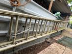 Tweedelige uitschuifladder alu., 42 treden, lengte 11,50m., Ophalen, Gebruikt, Ladder, Opvouwbaar of Inschuifbaar