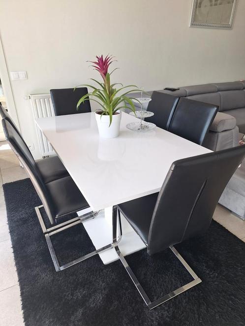 Eettafel 6 stoelen, Huis en Inrichting, Complete eetkamers, Gebruikt, 6 tot 8 stoelen, Ophalen