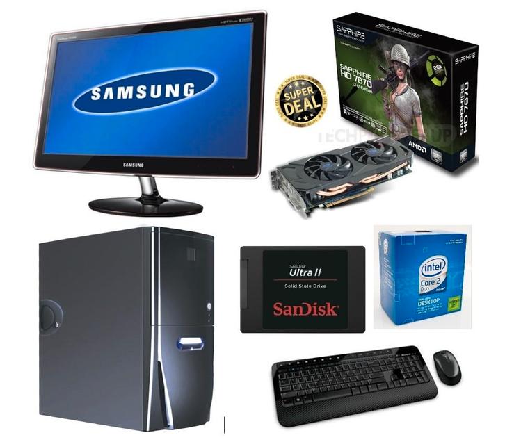 PC Complet : Intel 3.0 + 8Go + SSD + HD1To + LCD 24' + Os, Computers en Software, Desktop Pc's, Refurbished, 3 tot 4 Ghz, HDD