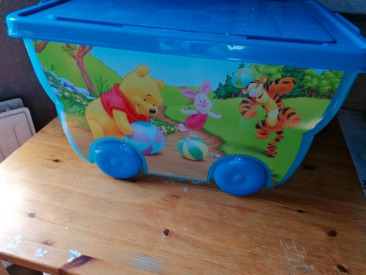Winnie the Pooh grote opbergbak, Kinderen en Baby's, Speelgoed | Bouwstenen, Zo goed als nieuw, Ophalen