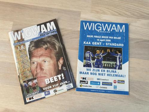 2 oude Wigwam magazine KAA Gent - 1997/98 en 2008, Boeken, Tijdschriften en Kranten, Zo goed als nieuw, Ophalen of Verzenden