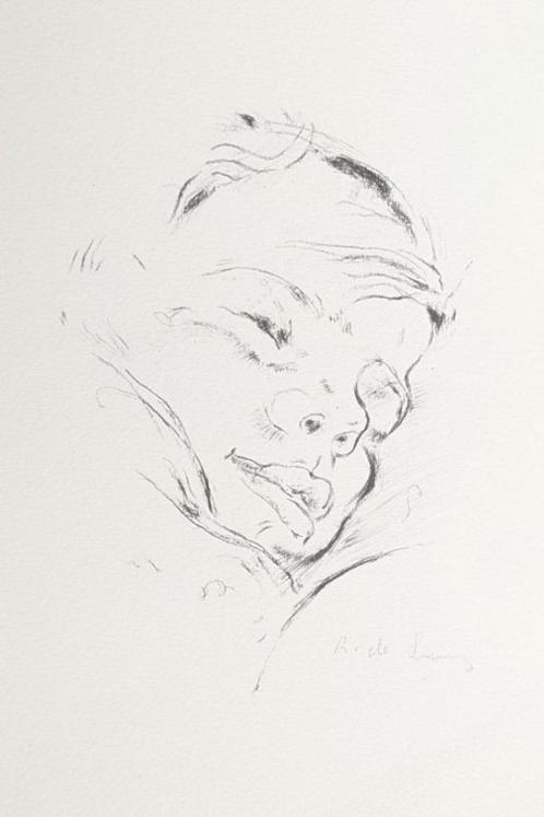 René de Lannoy - enfant endormi - Lithographie, Antiquités & Art, Art | Lithographies & Sérigraphies, Enlèvement ou Envoi