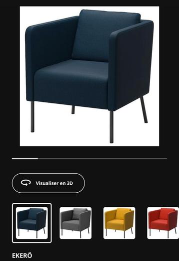 Fauteuil Ekero, ikea, bleu  beschikbaar voor biedingen