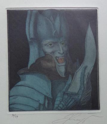ERNST FUCHS / HERODES / KLEURETS / 52x40cm / SIG beschikbaar voor biedingen