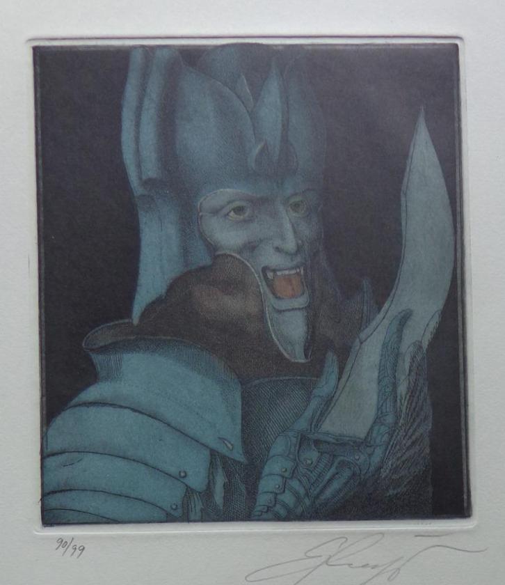 ERNST FUCHS / HERODES / KLEURETS / 52x40cm / SIG, Antiek en Kunst, Kunst | Litho's en Zeefdrukken, Ophalen of Verzenden