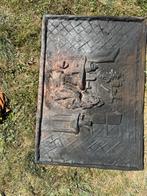 Plaque en fonte feu ouvert, Enlèvement, Utilisé, Encastré, Cheminée au bois