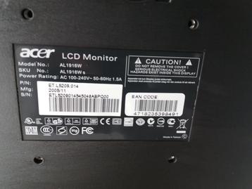 Acer monitor AL1916W beschikbaar voor biedingen