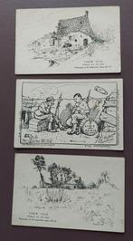 Tekeningen uit de loopgrachten Yzer 1915, Antiek en Kunst, Kunst | Tekeningen en Fotografie, Ophalen of Verzenden