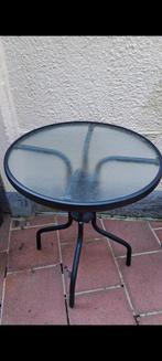 Table de terrasse bistro verre et fer, Jardin & Terrasse, Enlèvement