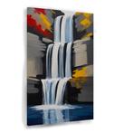 Rustige waterval canvas 60x90cm - 18mm., Huis en Inrichting, Nieuw, Verzenden