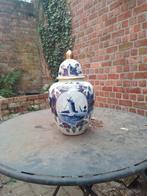 Hand painted blauwe delft vaas, Ophalen of Verzenden