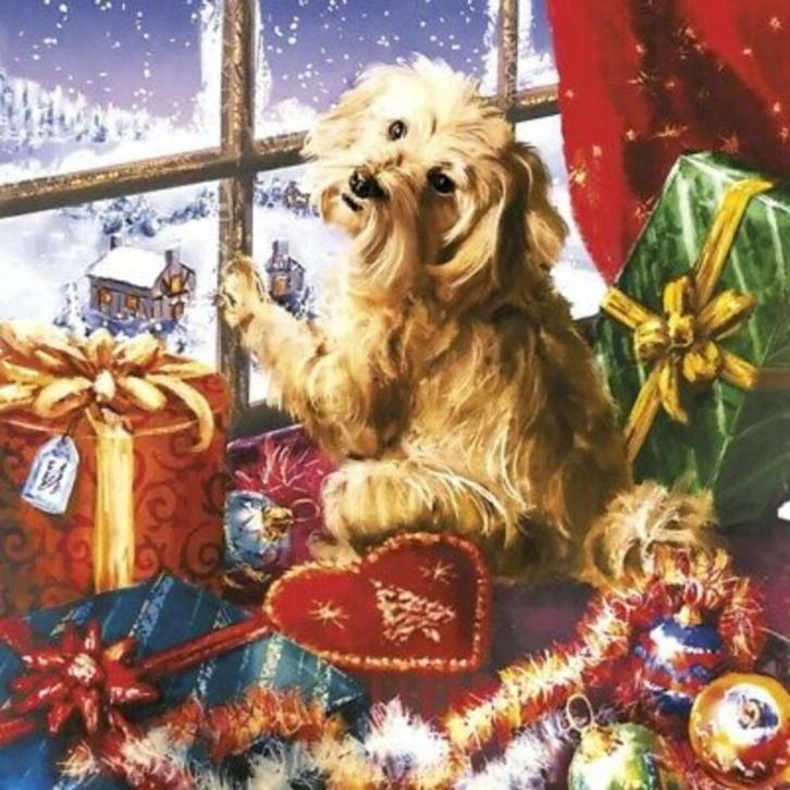 4 papieren servetten, patroon 48, ideaal om te knutselen, Hobby en Vrije tijd, Knutselen, Nieuw, Ophalen of Verzenden