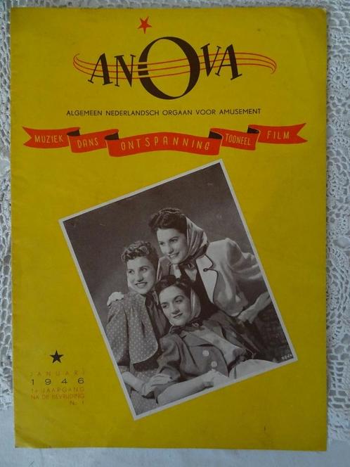 Anova tijdschrift 1946 1e jaargang na de bevrijding No.1, Boeken, Tijdschriften en Kranten, Zo goed als nieuw, Muziek, Film of Tv