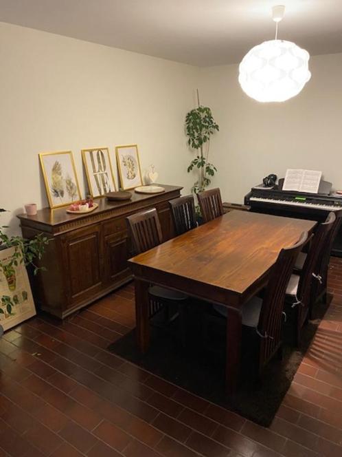 Volhouten tijdloze koloniale eetkamer!, Huis en Inrichting, Complete eetkamers, Zo goed als nieuw, 6 tot 8 stoelen, Ophalen