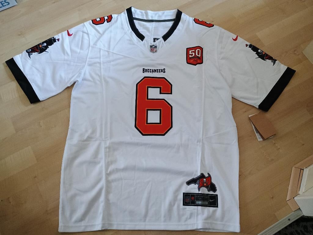 Tampa Bay Buccaneers Jersey Mayfield maat: M, Kleding | Heren, Maat 48/50 (M), Wit, Overige typen, Nieuw