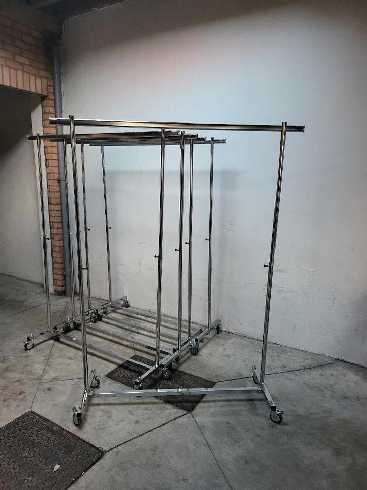 Kledingrekken in hoogte verstelbaar met wielen 125xH200cm, Kleding | Dames, Kledingrekken, Gebruikt, Met wielen, Ophalen
