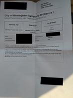 City of Birmingham Symphony Orchestra, Tickets en Kaartjes, Eén persoon, Maart, Instrumentaal