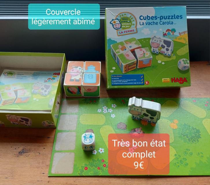 Haba cubes-puzzles en bois, Enfants & Bébés, Jouets | Jouets en bois, Utilisé, Autres types, Enlèvement