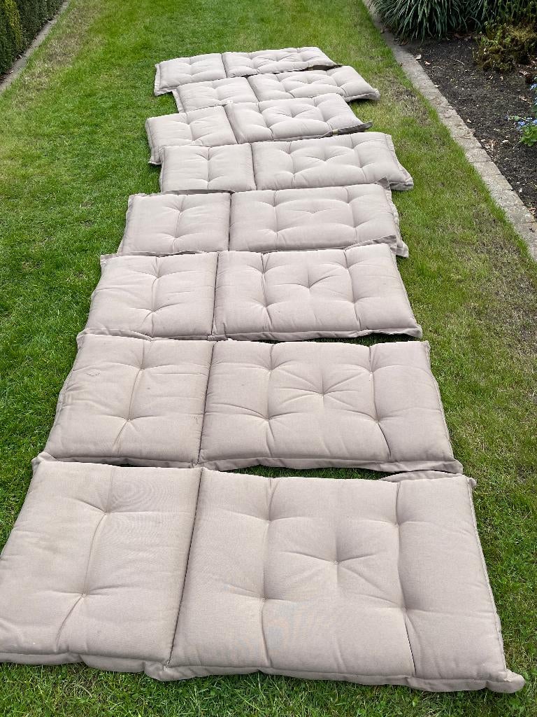 8 coussins pour chaise de jardin, Enlèvement, Comme neuf