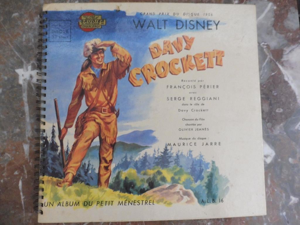 Davy Crockett (Walt Disney), CD & DVD, Enlèvement, Avant 1960, Comme neuf, Autres formats