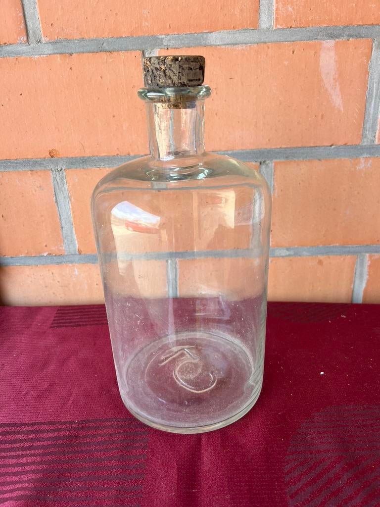 Grote glazen fles met stop, Collections, Verres & Petits Verres, Enlèvement ou Envoi, Comme neuf