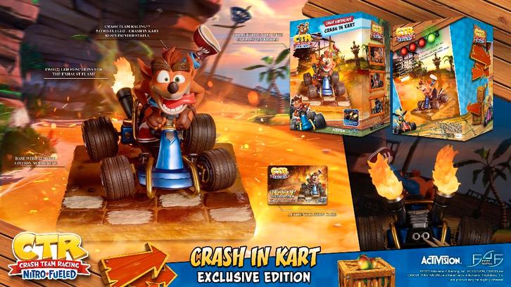 Crash Team Racing Nitro-Fueled Crash in Kart EX + Winner F4F, Verzamelen, Beelden en Beeldjes, Nieuw, Ophalen