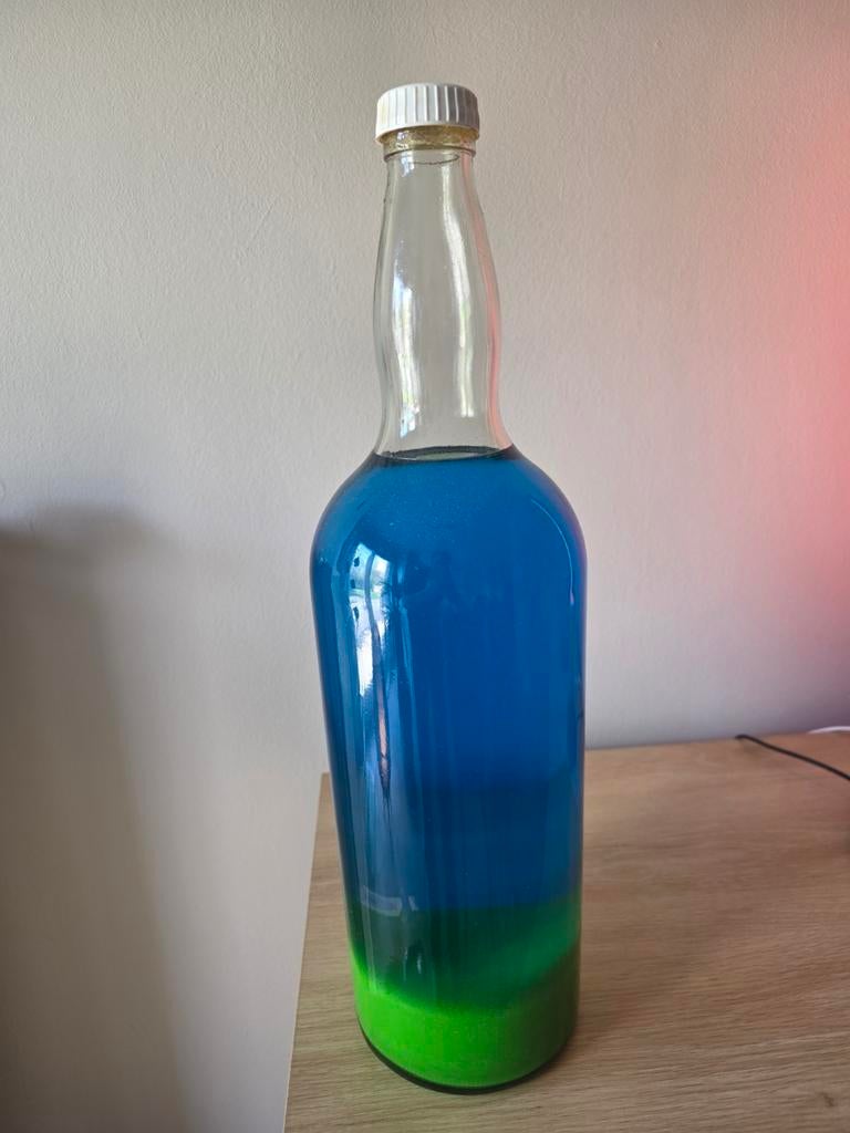 Mathmos io/rokit/lunar fles blauw groen, Ophalen of Verzenden, Blauw