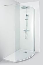 Douche à l'italienne incurvée Allibert 90 - 140 cm, Bricolage & Construction, Sanitaire, Enlèvement, Neuf, Chrome, Douche
