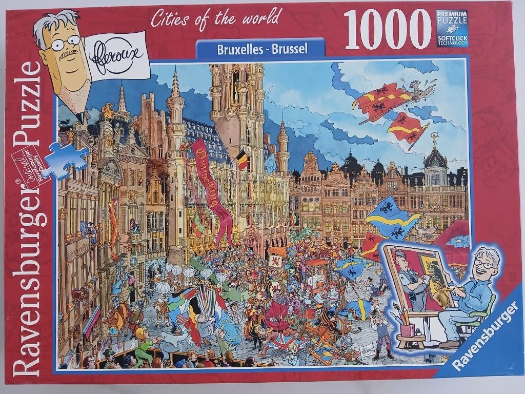 Puzzel Ravensburger Brussel 1000 stukjes., Ophalen, 500 t/m 1500 stukjes, Zo goed als nieuw, Legpuzzel