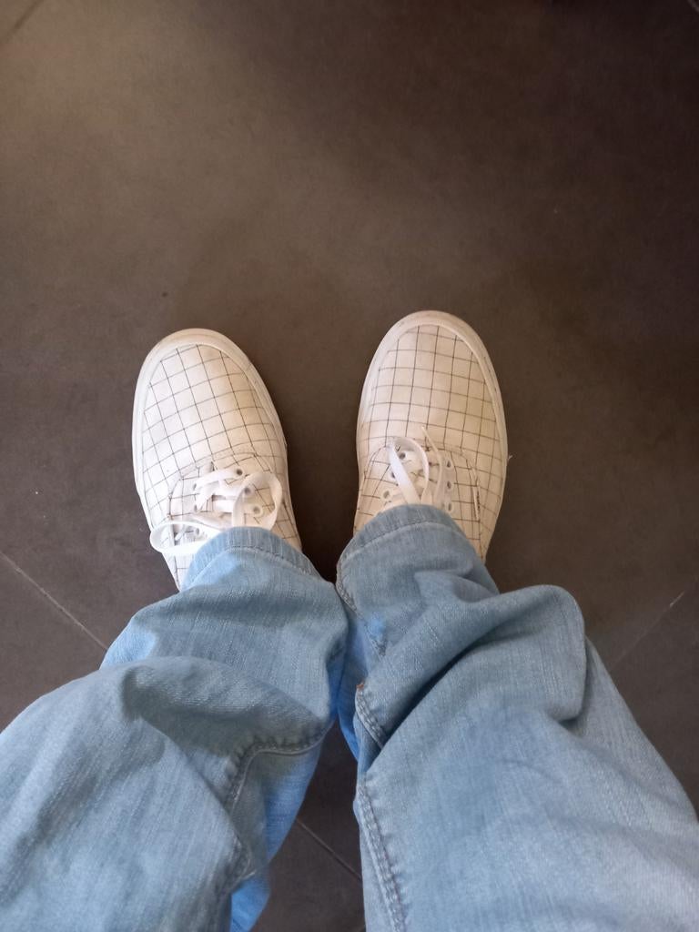 Vans à motif à carreaux - taille 42 -> 6€, Vêtements | Hommes, Chaussures, Enlèvement, Porté, Blanc, Vans