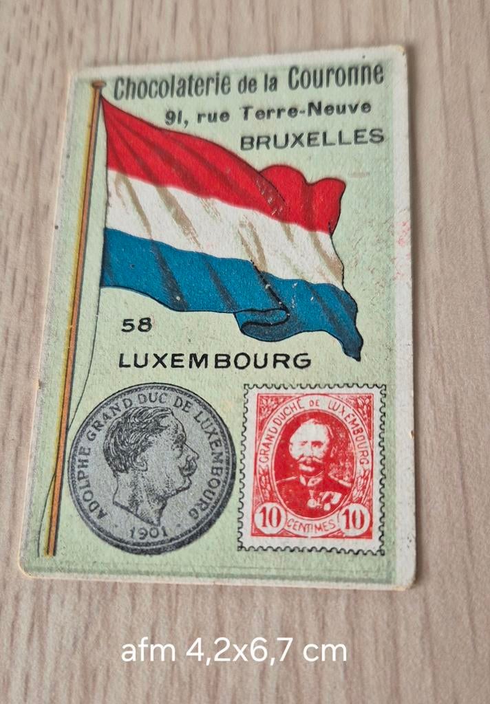 Carte de collection vintage de la Chocolaterie de la Couronn, Enlèvement