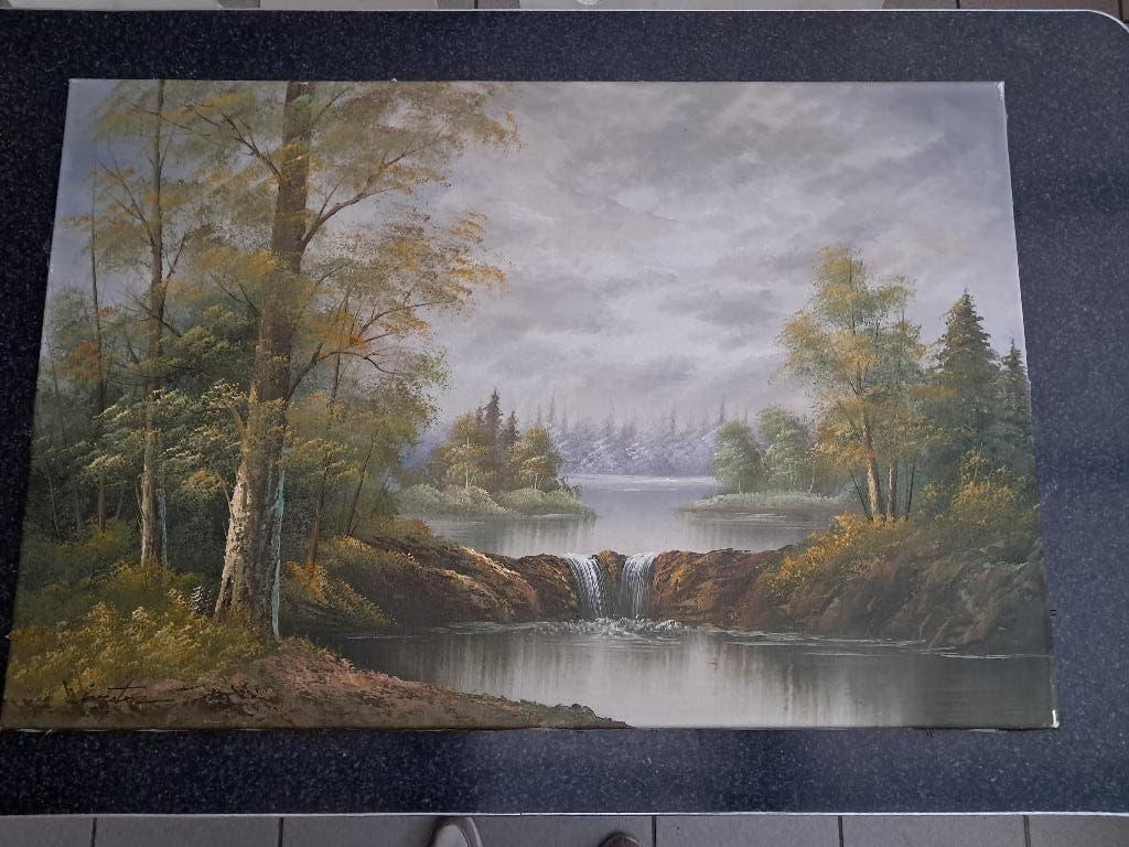 schilderij klassiek natuur landschap 90 x 59.5 cm, Enlèvement