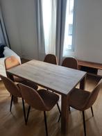 Gratis: houten eettafel + 6 stoelen, Huis en Inrichting, Ophalen