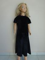 Zwarte jurk met glitters maat 134-140 actie 3+1 gratis, Meisje, Ophalen of Verzenden, Zo goed als nieuw, Jurk of Rok