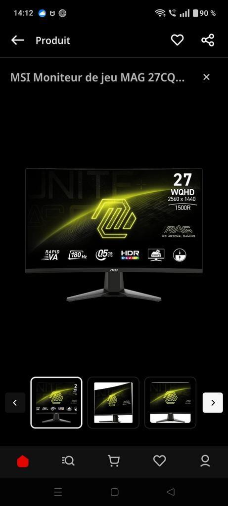 Moniteur MSI MAG 27CQ6F, Computers en Software, Monitoren