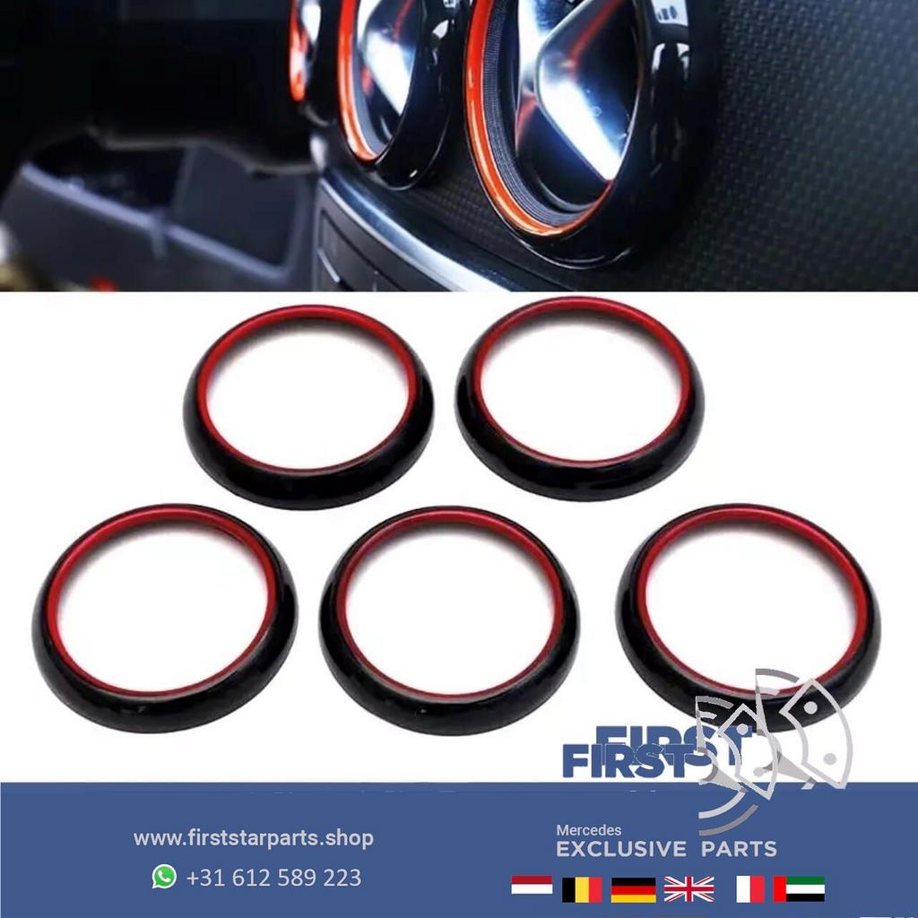 RODE AMG LUCHTROOSTER SET voor Mercedes W176 W117 W156 A45 C, Gebruikt, -, Ophalen of Verzenden, -