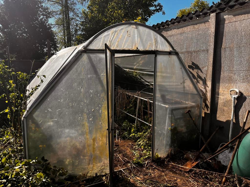 Serre, Ophalen, Gebruikt, Folie, Kweekkas