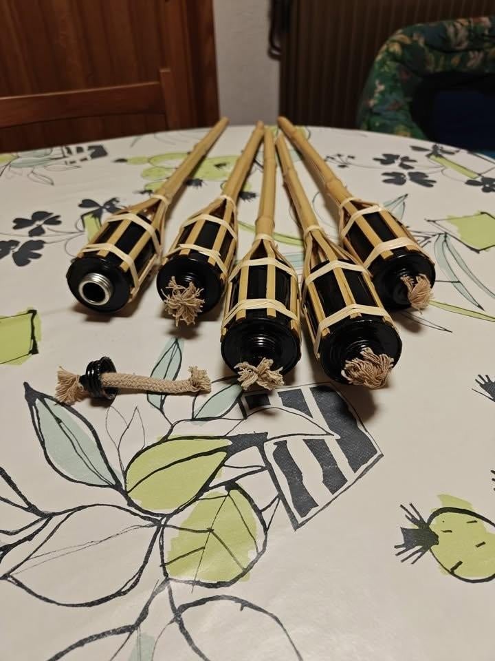 5 nieuwe fakkels voor lampolie, Jardin & Terrasse, Torches, Enlèvement
