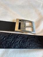 Magnifique ceinture noire avec relief & boucle argentée, 115 cm ou plus, Comme neuf, Enlèvement, Ceinture