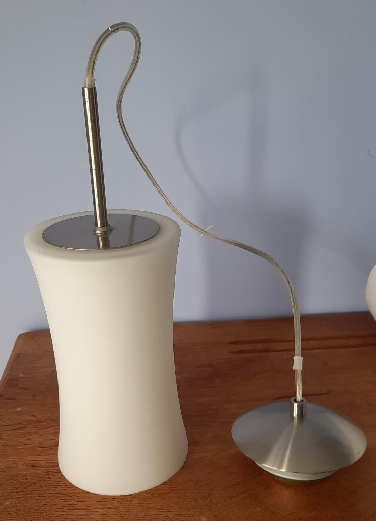 Lampe suspendue - Verre mat, Maison & Meubles, Lampes | Suspensions, 75 cm ou plus, Comme neuf, Verre, Enlèvement