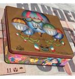 Boîte en étain vintage 1970 - Biscuits en montgolfière Fabis, Enlèvement ou Envoi, Comme neuf, Biscuits