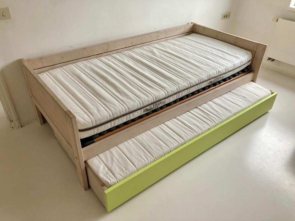 Eenpersoonbed met onderbed - Lifetime, Ophalen, Scandinavisch design, Gebruikt, 90 cm