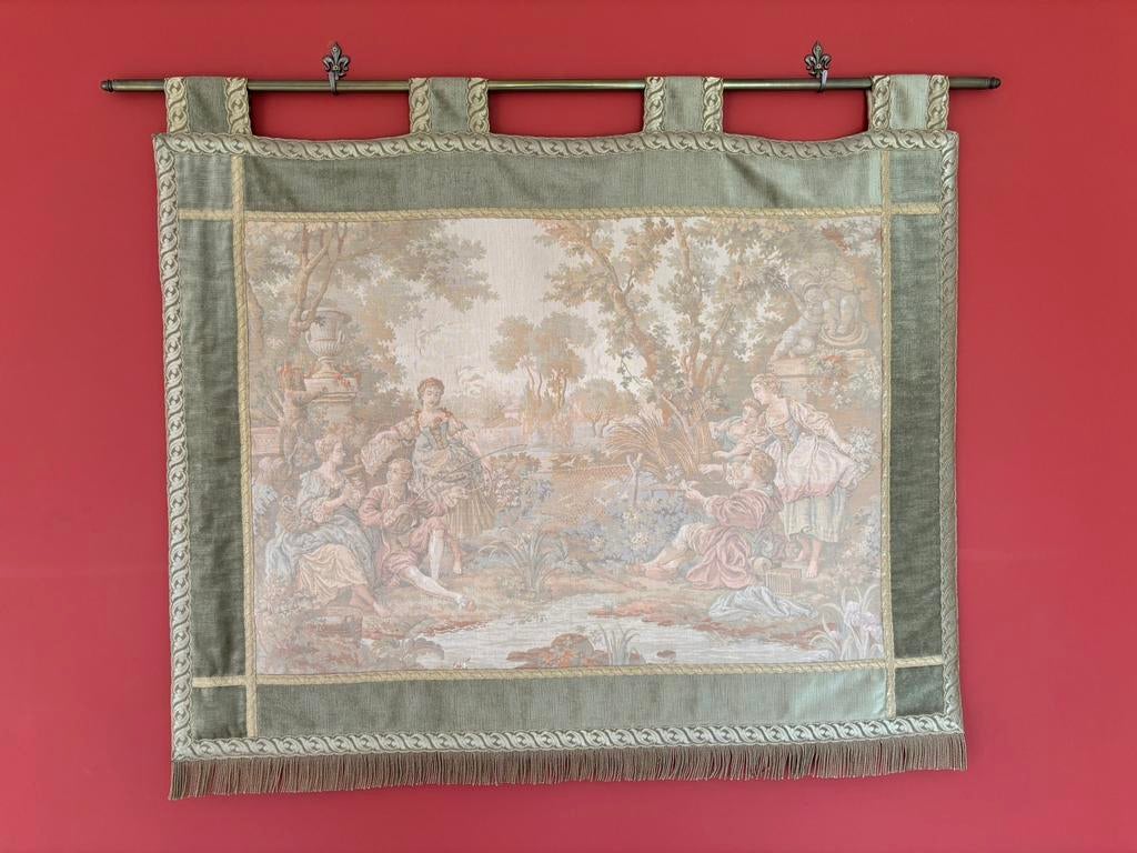 Tapisserie murale décorative – scène pastorale, Antiquités & Art, Tapis & Textile, Enlèvement