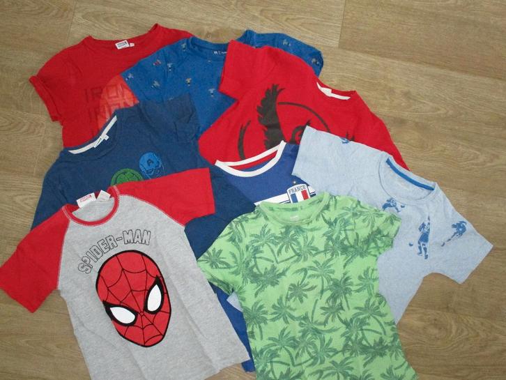 9 t-shirts, maat 140/10jaar, Kinderen en Baby's, Kinderkleding | Maat 140, Gebruikt, Jongen, Shirt of Longsleeve, Verzenden