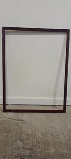 Cadre ancien en placage d'acajou – 51 x 66 cm, Enlèvement, Utilisé, Bois