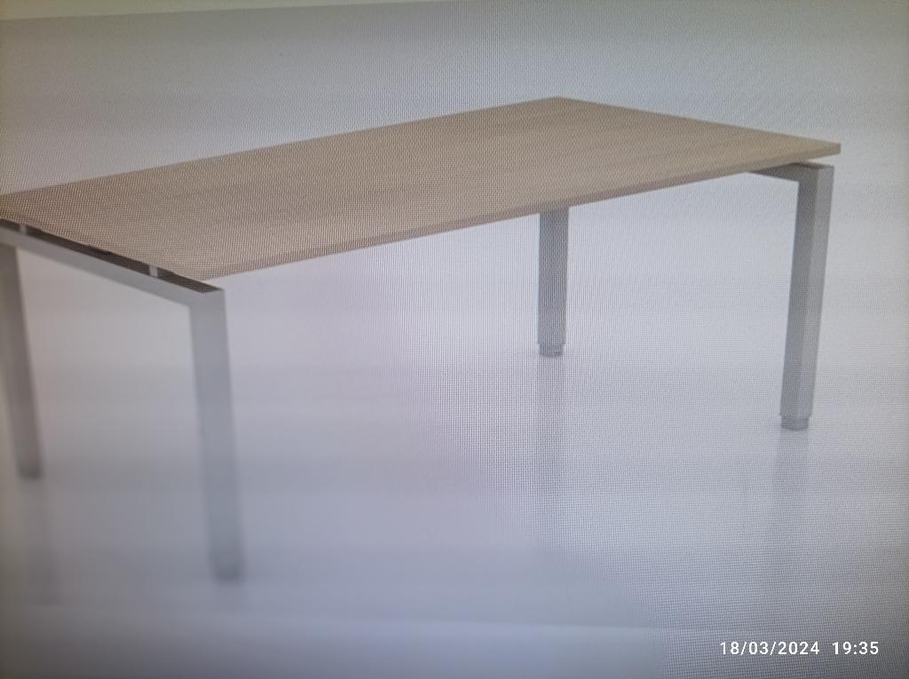 BUREAU DESIGN EN L, Maison & Meubles, Bureaux, Comme neuf, Moderne, Argent, Enlèvement