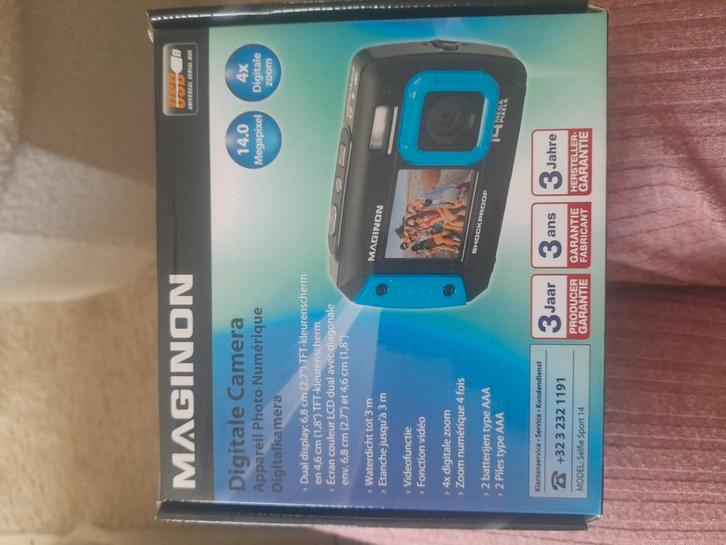 Appareil photo numérique Maginon Selfie Sport 14, TV, Hi-fi & Vidéo, Appareils photo numériques, Comme neuf, Compact, Autres Marques
