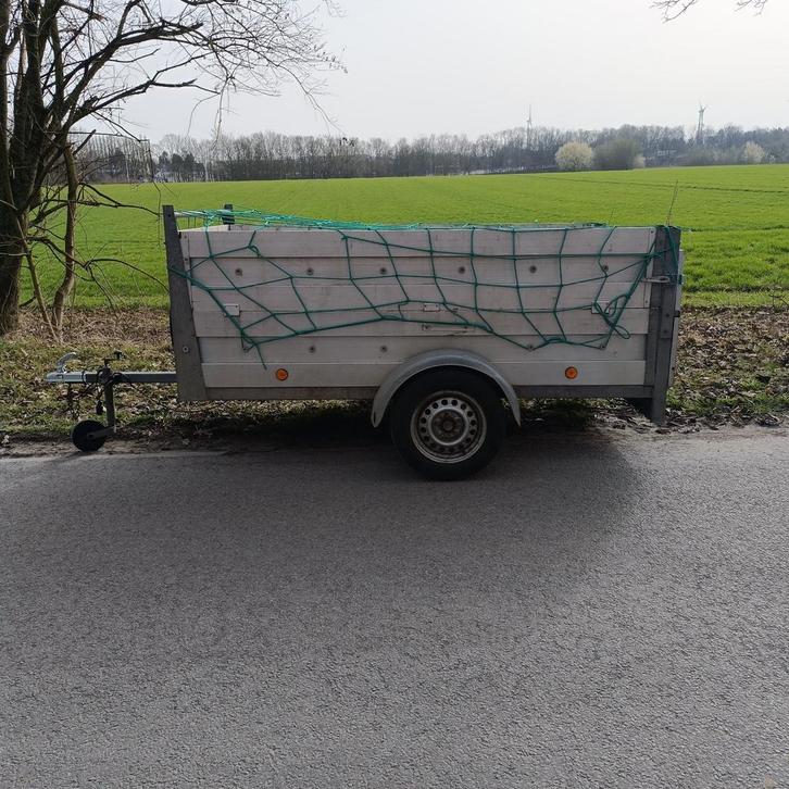 Aluminium enkelassige aanhangwagen met nikkelupgrade, Auto diversen, Aanhangers en Bagagewagens