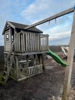 Speeltoestel met glijbaan en dubbele schommel., ., Enlèvement, Utilisé, .